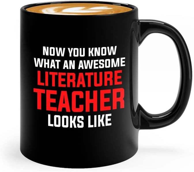 Subject Teacher Coffee Mug 11oz Black - literature teacher looks - Reading Teacher English Classroom Metaphors Literal Books Lover Language Grammar