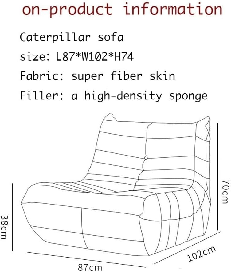 Fireside Modern Lounge Bean Bag Chair - Single Sofa Lazy Couch for Living Room & Bedroom - Dark Green Suede, One Size