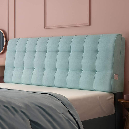 Upholstered Headboard Pads Bed Backrest Cushion Back Support Bed Reading Pillow High Elastic Sponge Filling 5 Colors 9 Sizes (Color : Purple Size : 180x60cm) (Light Blue 195x60cm)
