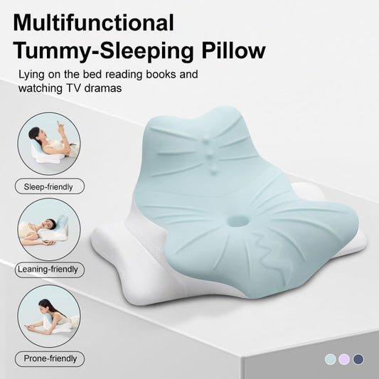 Memory Foam Ergonomic Wedge Pillow, Sofa Support Pillow, Prone Sleep/Reading Pillow, Back Pain/Acid Reflux Relief, Massage-Friendly, Removable Cover (Lavender) (Light Purple)