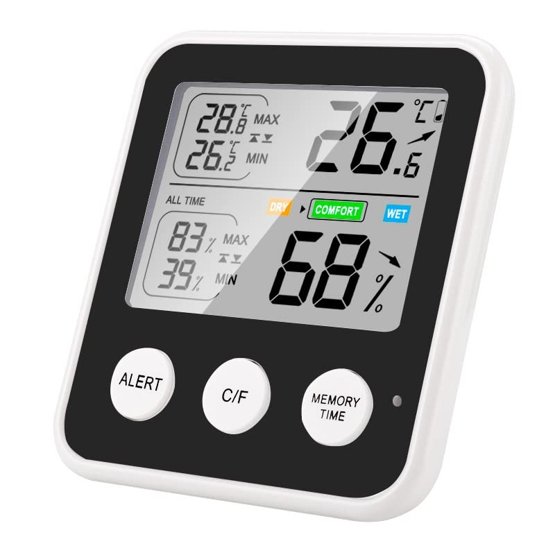 Digital Temperature and Humidity Meter Multifunctional Household Electronic and Table
