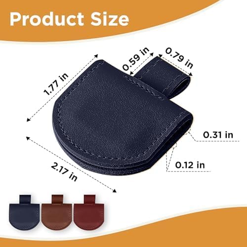 Magnetic Pen Holder for Notebook, Pen Clip for Journal Planner Notebooks, Fits Slim Pens, Soft PU Leather 3 Pack, Standard Size