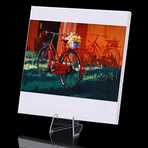 Boao 12 Packs Thick Acrylic Card Display Stand, 2.24" Mini Easel Stands for Psa Graded Cards, Baseball Sports Trading Cards, Challenge Coins & Photo Display, Premium Collectible Holder(Clear)
