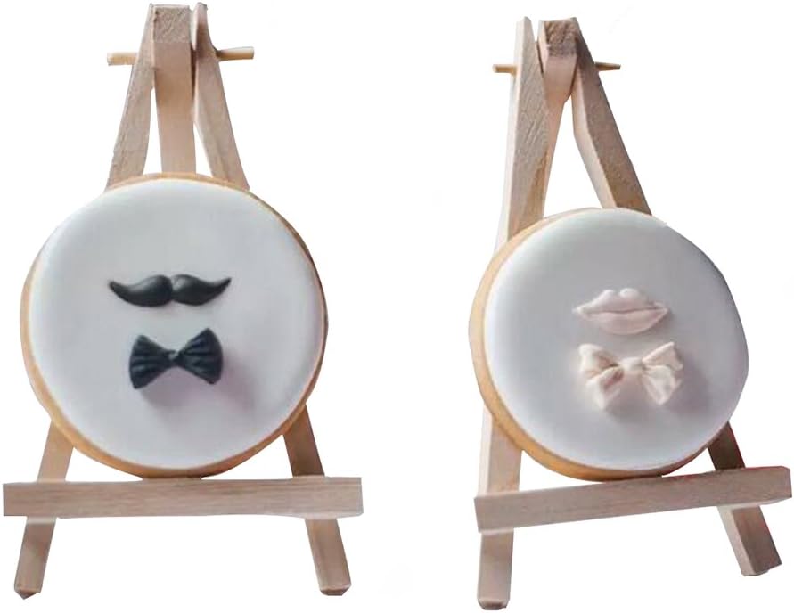 SK 12pcs Mini Wooden Easels Display Stand Photo Painting Display Portable Tripod Holder Stand- 6Inch (Wood)