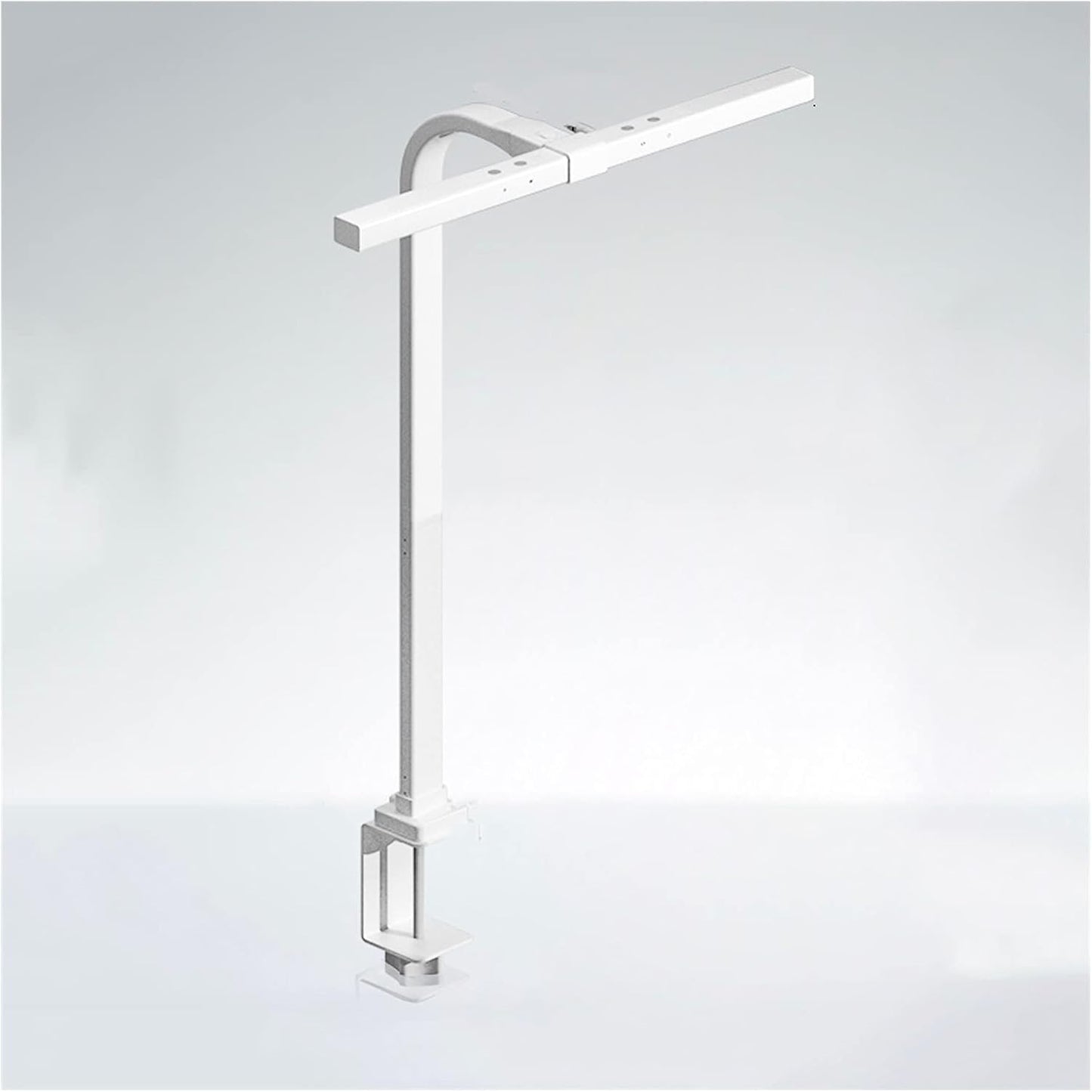 LED Desk Lamp LED Eye Protection Desk Lamp Clip Light Dimmable Touch Control Screen Light Height-adjustable Office Reading Lamp with Intelligent Fill Light White Table Light (Style: Base Style) (