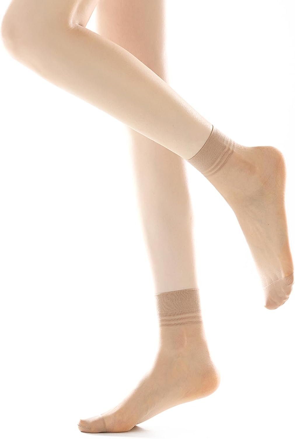 20 Pairs Women's Ankle Sheer Nylon Socks Summer Thin Soft Tight Hosiery Reinforced Toe Stylish Socks