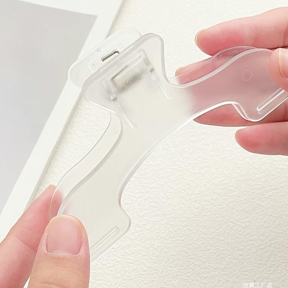 Transparent Book Page Holder for Reading, Book Opener Holder Convenient for Reading Teaching and Fixing Music Book, Page Marker Clips for Teacher Clerk