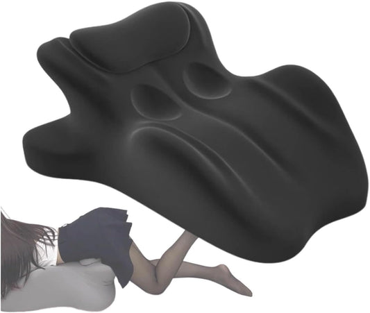 Butt Cushion for Couples, Ergonomic Memory Foam Pillow - Posture Support Pillow for Intimacy, Modern & Simple Style Cushion Suitable for Home Use (Black)