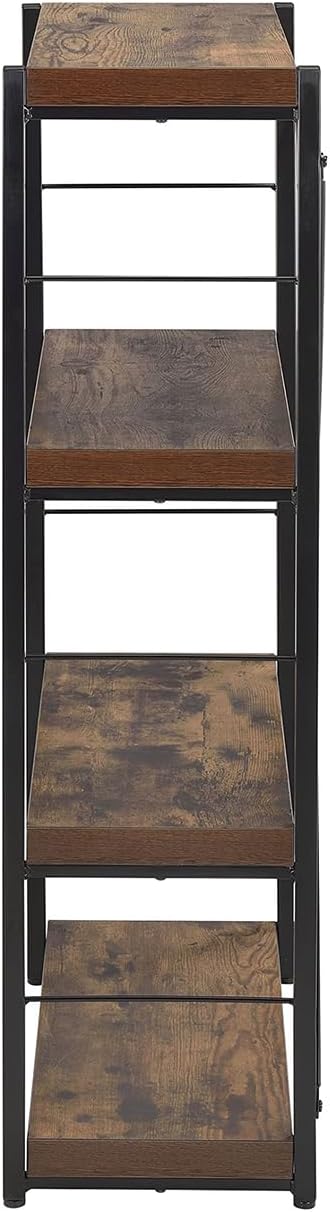 Acme Bob 4 Shelf Wooden Bookcase in Weathered Oak