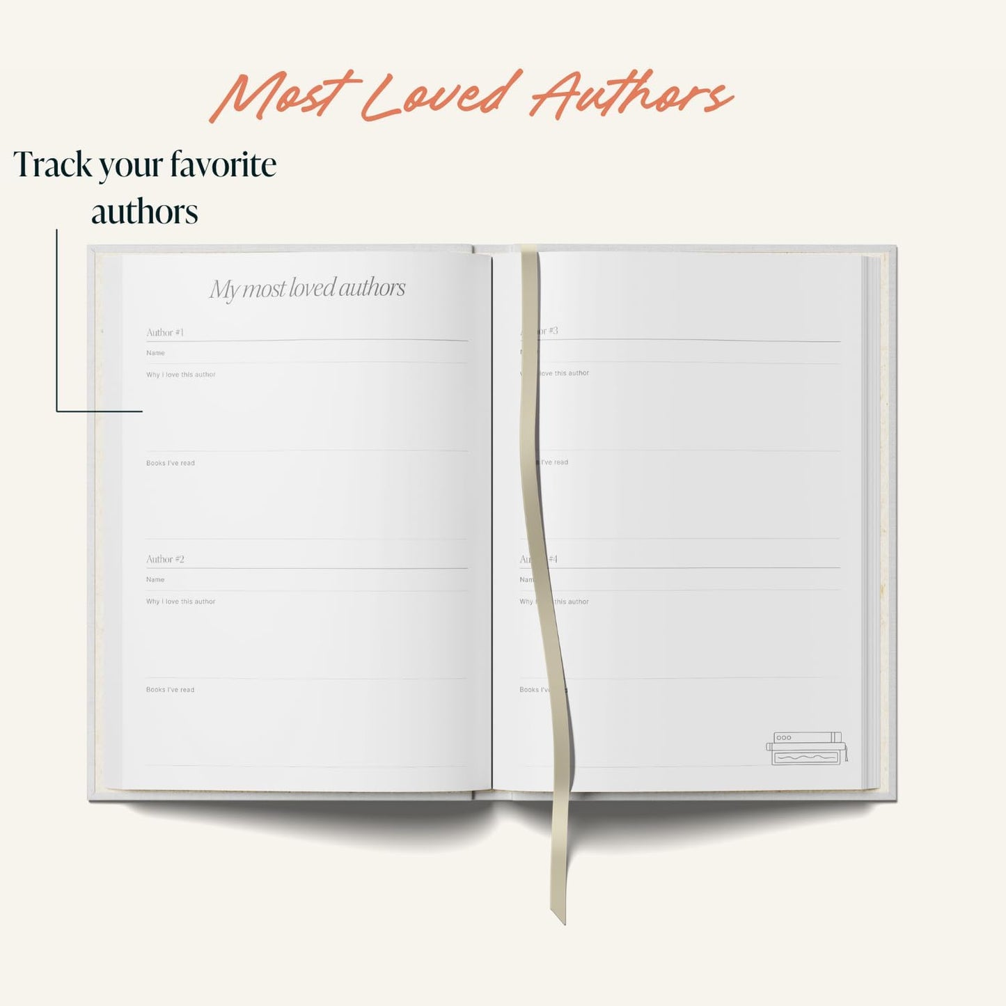 Yop & Tom Reading Journals - Review and Track Your Reading - Includes Planner to Log Your Favourite Books and Authors - On The Beach