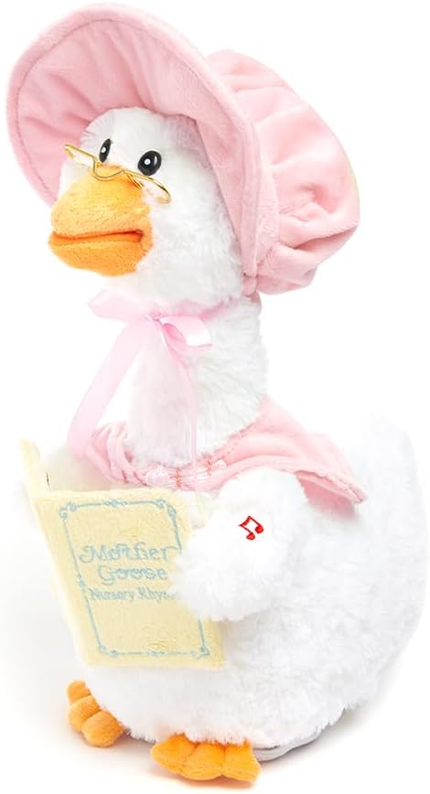 Cuddle Barn – Mother Goose Animated Stuffed Animal Reads Nursery Rhymes, 14”