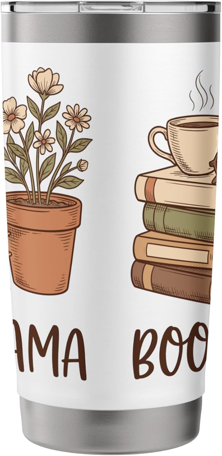 Book Mama Coffee Reading Library Literacy Mother Lover Stainless Steel Insulated Tumbler