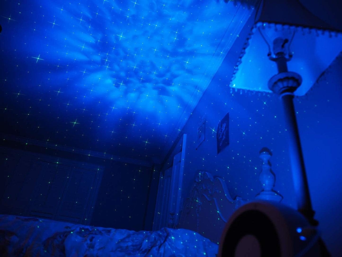 Starry Star Projector, Galaxy Night Light, Star Light Projector for Bedroom Decoration, Party Ambiance Enhance with Unique Cross Star and Cloud