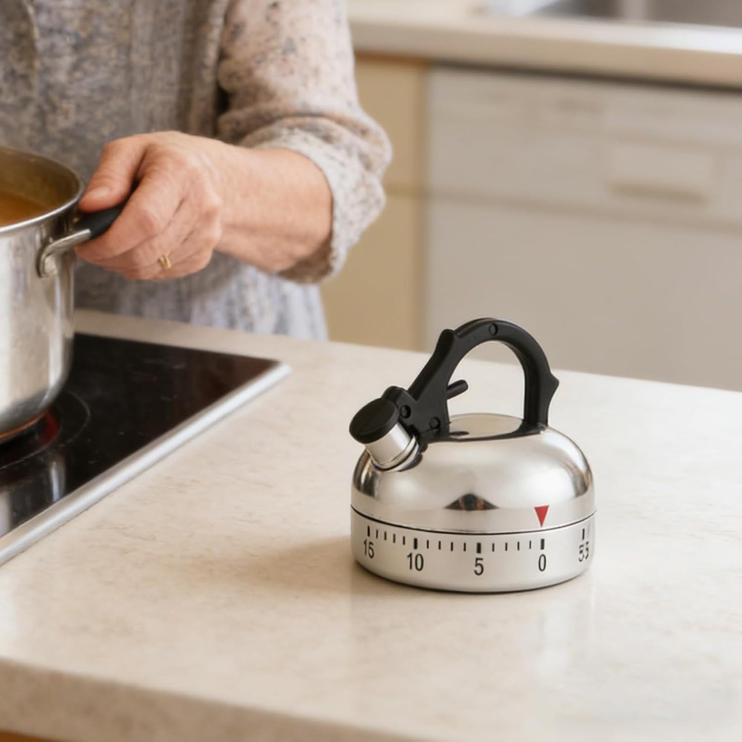 Kitchen Timers for Cooking,Tea Pot Design 60 Minutes Countdown Gadget - Manual Countdown Timer | for Home Kitchen Desk Classroom Cooking Fitness Baking Exercise Training Reading