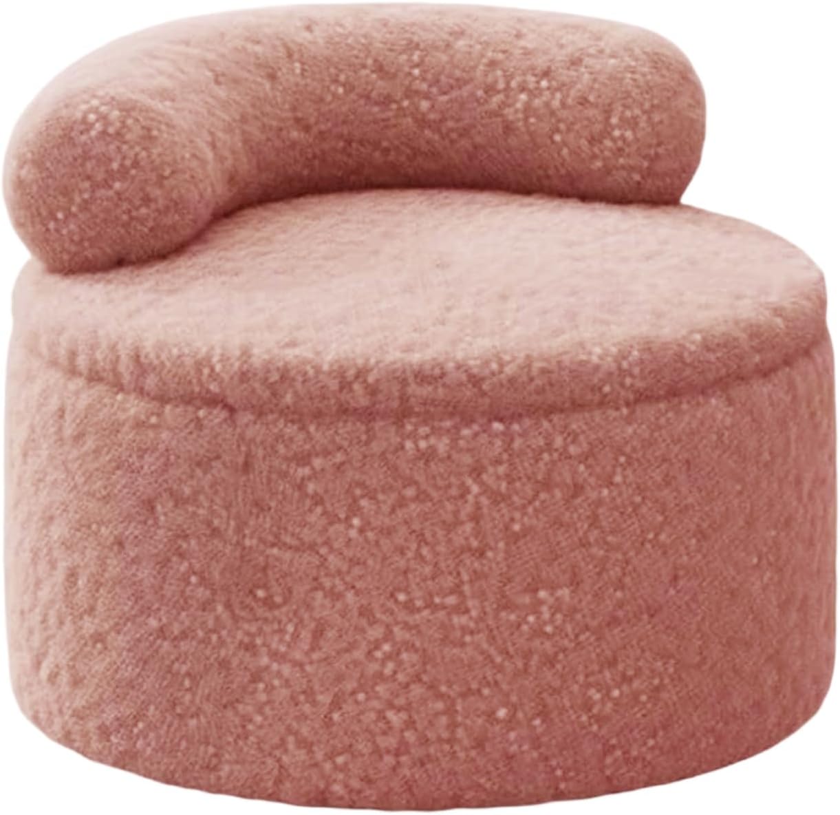 Foot Stool Ottoman, Plush Round Footrest with Storage Compartment, Comfortable Foot Rest Ottoman for Back Support, Cooking with Compact Design, Heat Resistant Metal Grid, Home Furniture