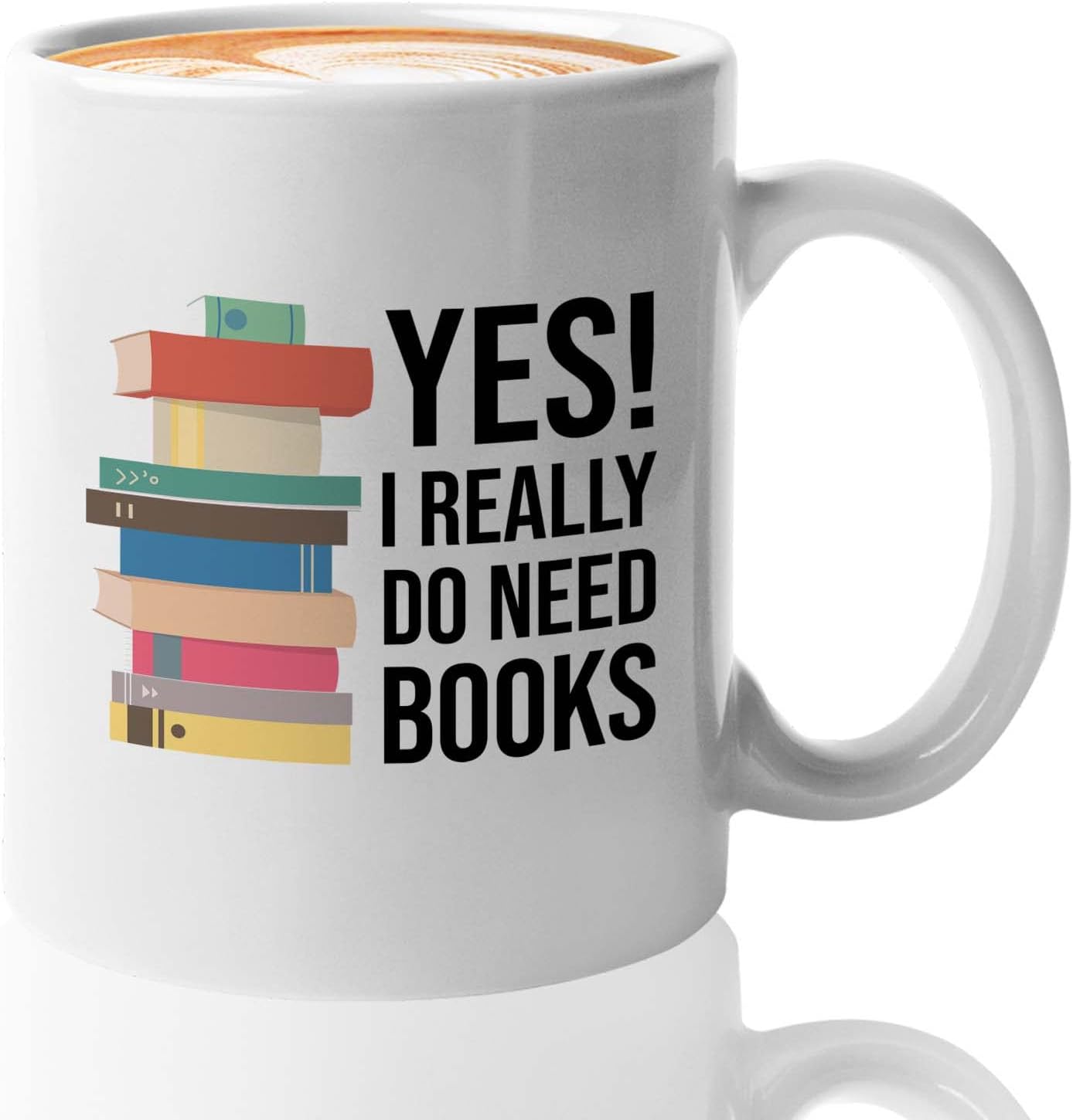 Bubble Hugs Writer Coffee Mug 11oz White - Yes I Really Do Need All These Books - Reading Book Lover for Bookworm Bibliophile Librarians Author Readers Bookish