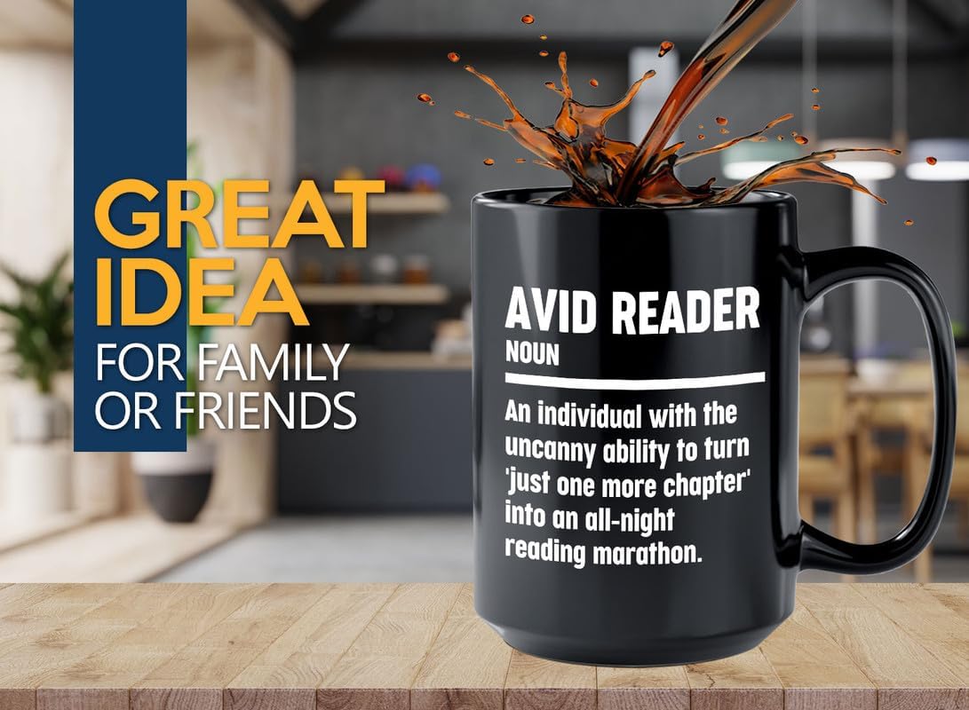 Book Lover Coffee Mug 15oz Black - Reading Marathon - Book Lover Gifts For Women Book Club Book Lovers Gifts Bookworm Book Reader Gifts