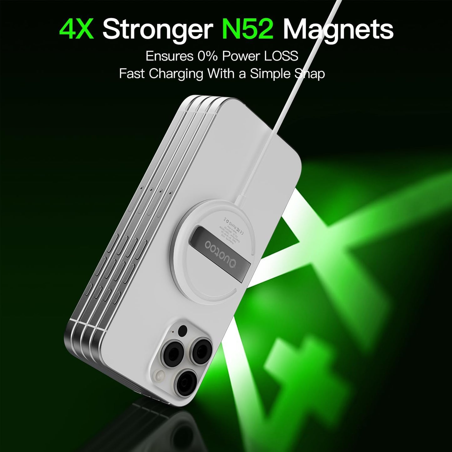 New for MagSafe Charger: Magnetic Wireless Charging Pad for iPhone 17 16 15 14 13 12 Series AirPods 4-2 Pro, Strong Magnet, with PD20W Charging Block, Ultra-Thin Portable(2Pack 5FT)
