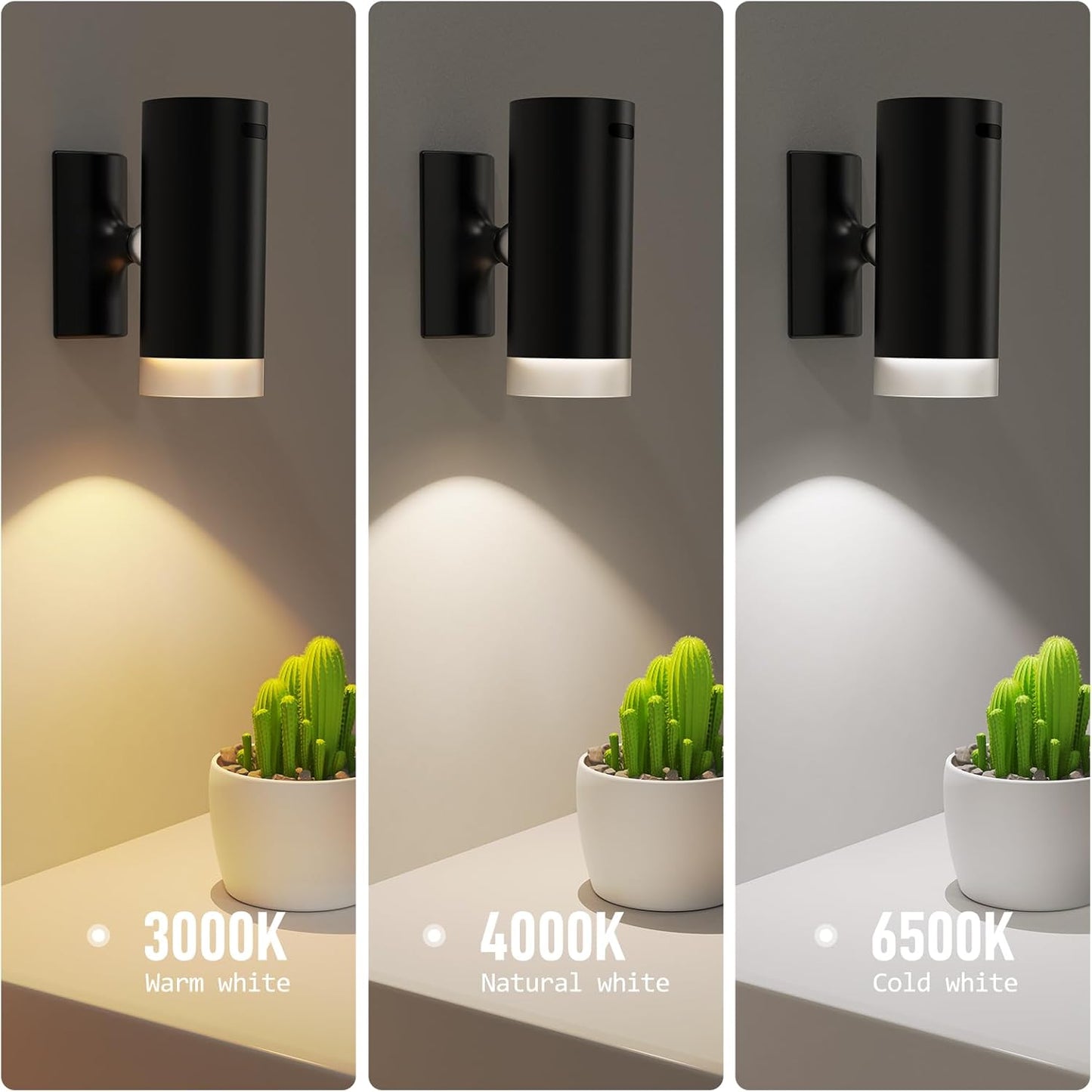 Battery Operated Wall Sconce CCT Dimmable Wireless Reading Light, Rechargeable LED Wall Light with Magnet Ball, Picture Wall Light Decor for Reading Bedroom Bedside
