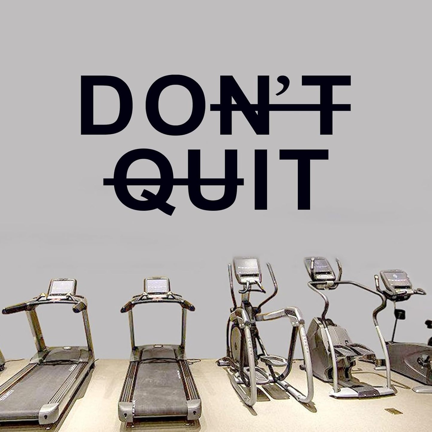 AnFigure Gym Motivational Wall Stickers, Office Inspirational Quotes Wall Decals, Garage Classroom School Bedroom Home Vinyl Art Don't Quit Do It Wall Decor 21"X11"
