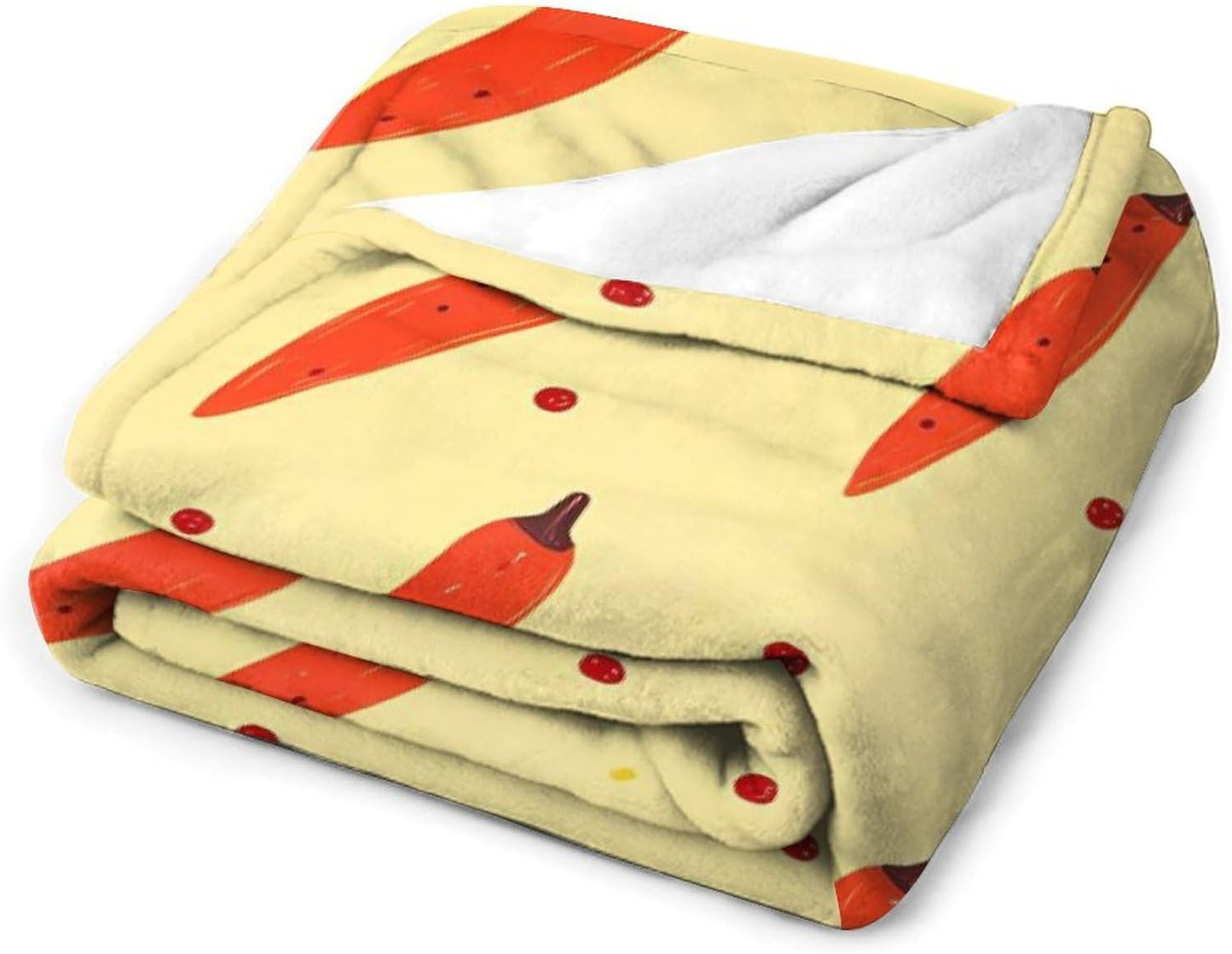 Chili Pepper Throw Blanket for Couch Bed Plush Cozy Fuzzy Flannel Blanket for All Season 30"x50"