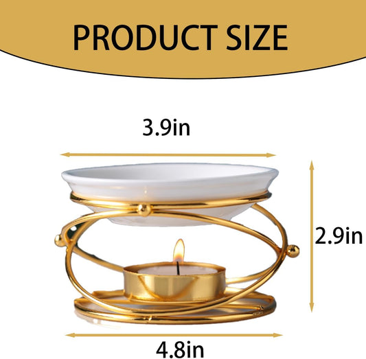 Tea Light Candle Holders Essential Oil Burner Candle Diffuser, Oil Burner for Scented Oil, Aromatherapy Wax Warmer for Home & Bedroom Decor