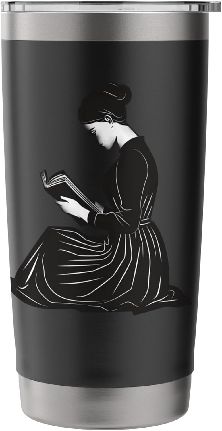 Emily Dickinson Reading A Book Stainless Steel Insulated Tumbler