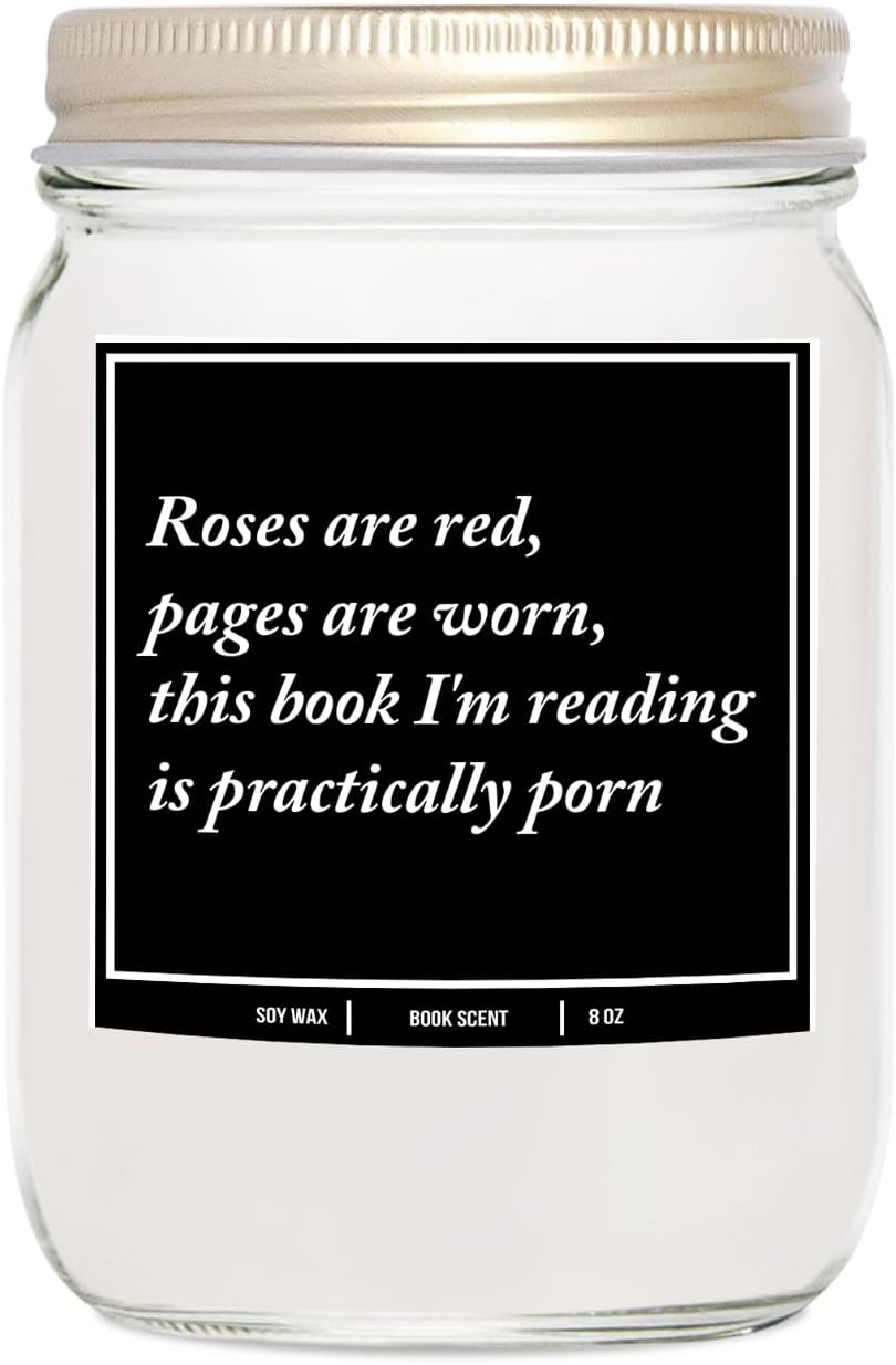 You Nique Designs Smut Candle 8oz - Adult Readers Gifts - Smutty Book Lovers Surprise Ideas, Funny Smut Reader Presents - Smut Book Merch - Smutty Reading, Smut Gifts