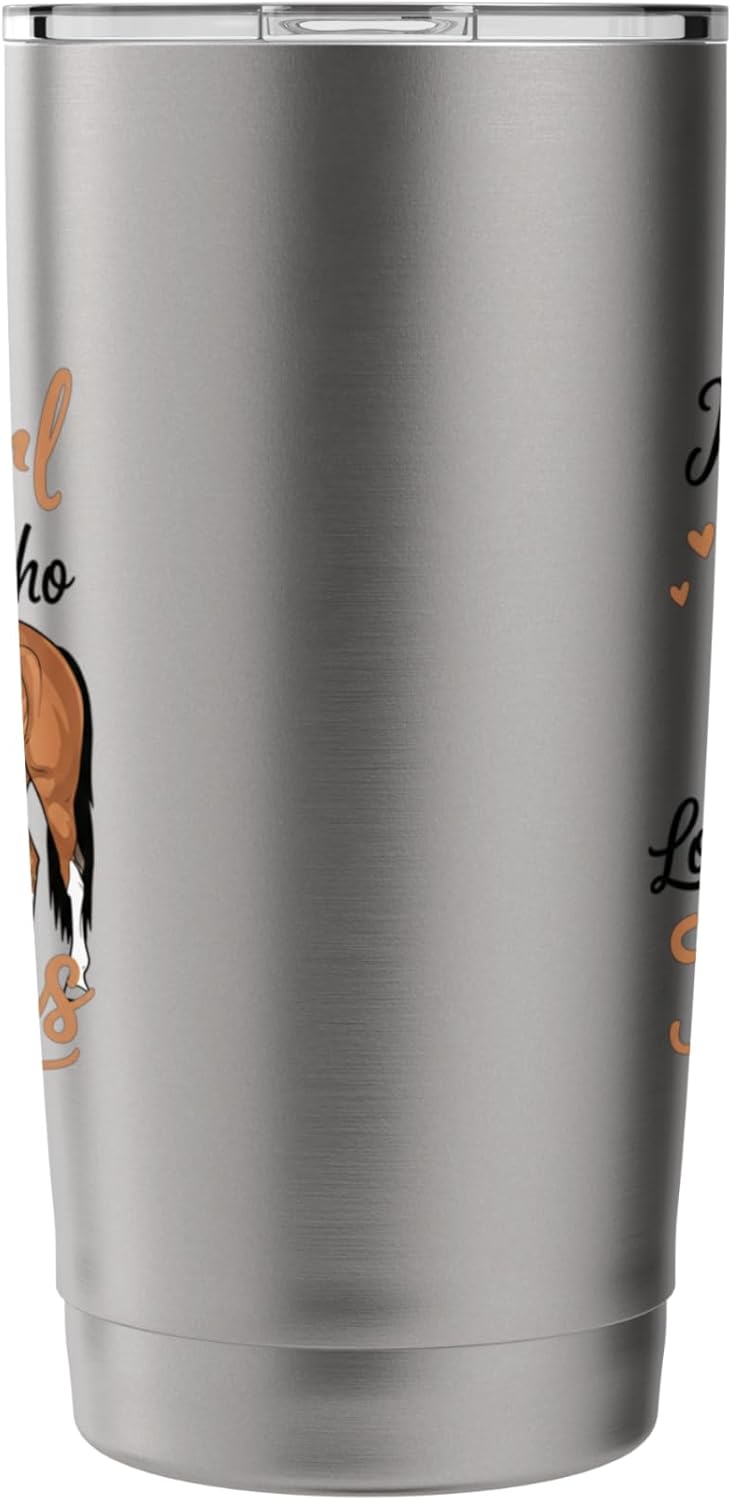 Just A Girl Who Loves Horses Equestrian Horse Lover Stainless Steel Insulated Tumbler