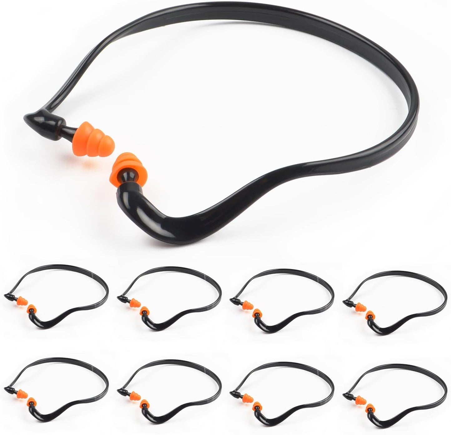 Noise Cancelling Ear Plugs，for Shooting Range Noise Cancelling、Reusable Washable Ear Protection with Silicone Tips for Construction Lawn Mowing、Welding Worker Shooter Hearing Protection（8Pairs）