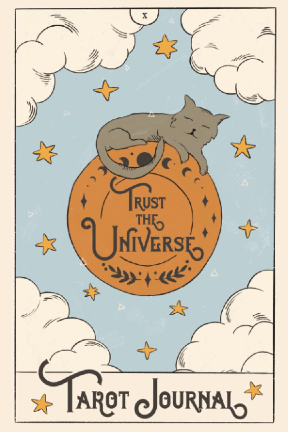 Tarot Journal: A daily reading tracker & notebook | Track your 3 card draw, question & interpretation: Cat on World cover design