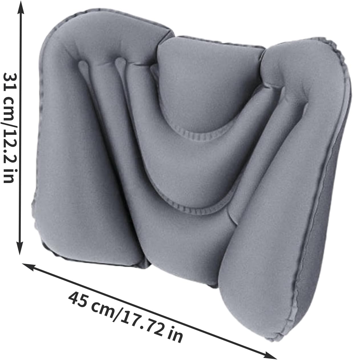 Lower Back Support Pillow,Foldable Inflatable Cushion,Back Cushion Car Lumbar Support - for Travel Airplane Outdoor Home Office Chair Seat Bed Car Driving Sitting Reading