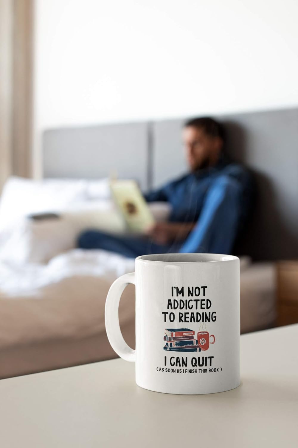 Casitika Funny Book Reading Gifts. I'm Not Addicted To Reading I Can Quit 11 oz Librarian/Bookworm Coffee Mug. Birthday Present Idea for Readers and Literature Lovers.