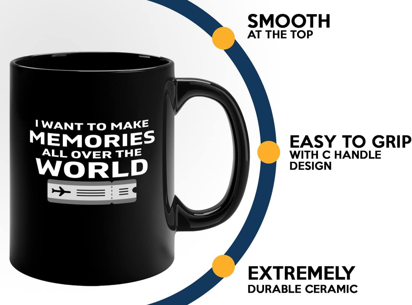 Journalist Coffee Mug 11oz Black -All Over the World - Reading Lover Book Club Gift Author Appreciation Writer Journalism Novelist Scriptwriter