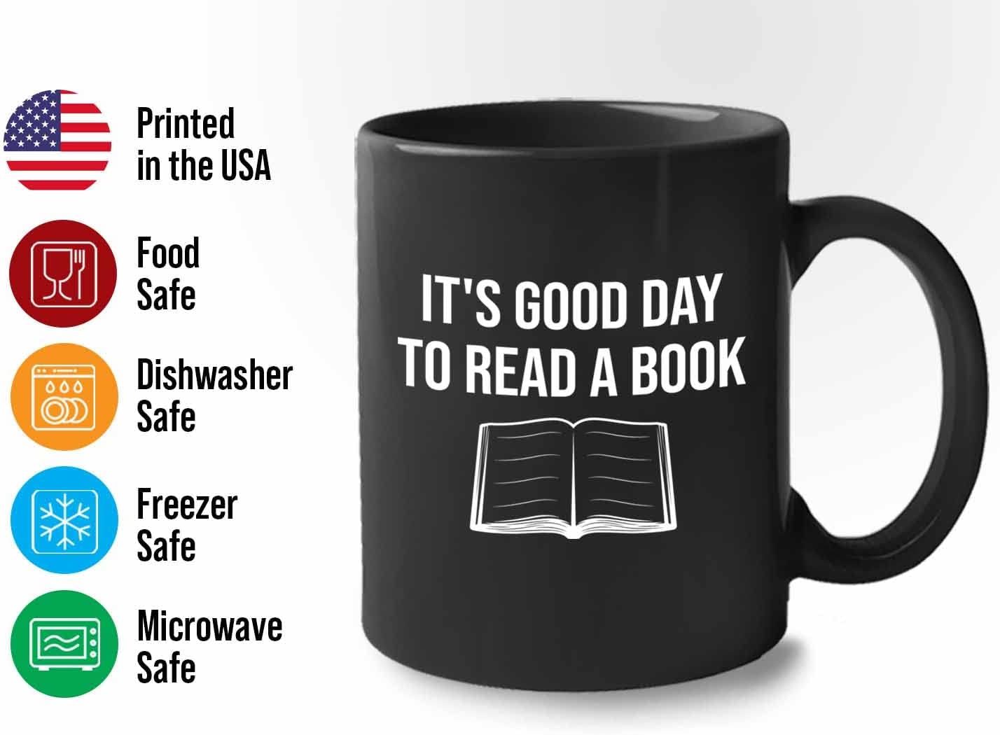 Bubble Hugs Writer Coffee Mug 11oz Black - It's good Day to read a book - Reading Book Lover for Bookworm Bibliophile Librarians Author Readers Bookish