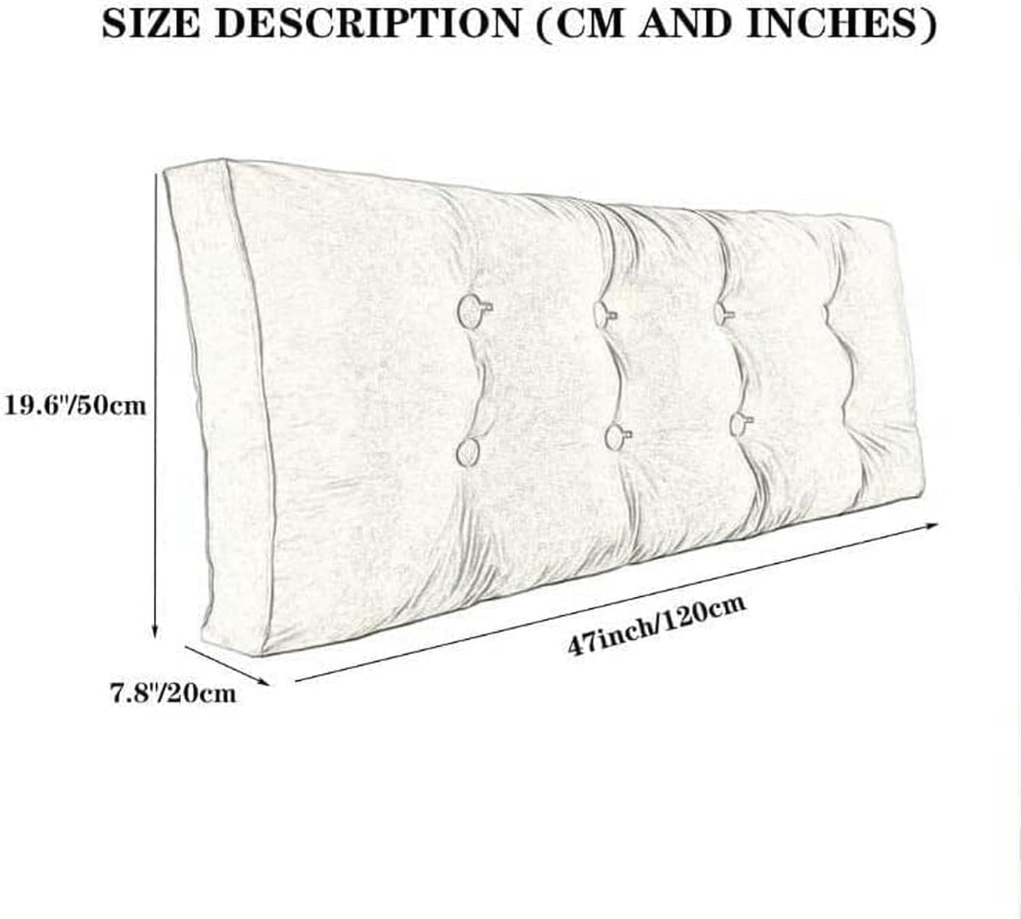 Shaped Reading Pillow, Detachable Support Strip Pillow Pregnant Women Pillow Cute Bed Head Slabs Bedside Cushion Pads Bed Rest Pillows(Yellow,100 * 20 * 50cm)
