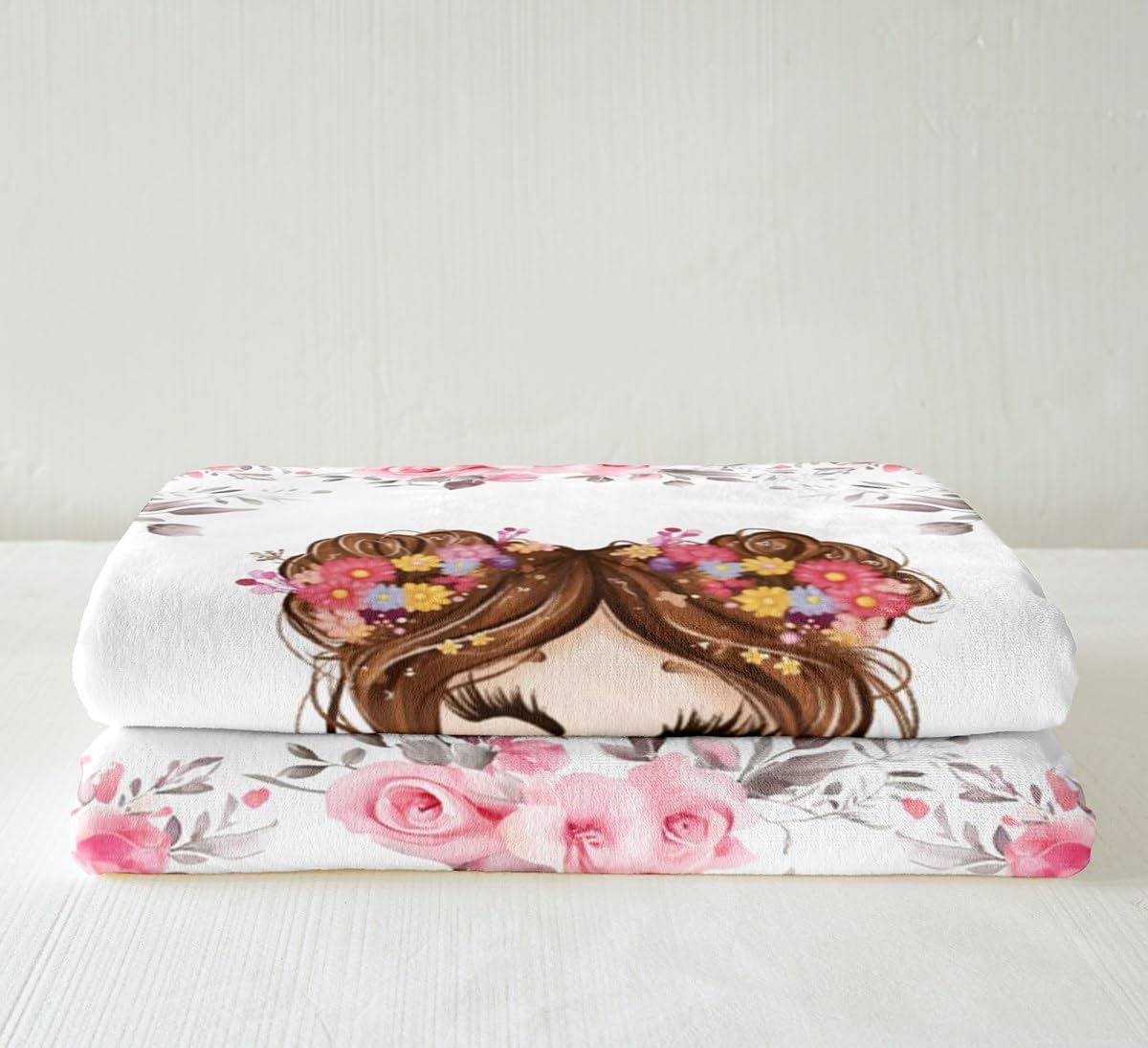 Girly Ballet Blanket for Girls - Kids Ballet Theme Decoration Throw Blanket with Cute Little Dancers Fleece Ballerina Design Fuzzy Pink Rose Print Sherpa Modern Trendy 50"X60"
