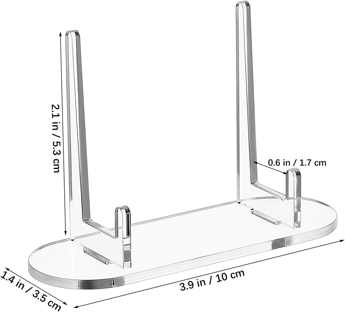 Cabilock Small Picture Display Stand, Clear Plate Holder Stand, Acrylic Easels Display Rack For for Weddings, Birthdays, Home Decoration, Tables Collections