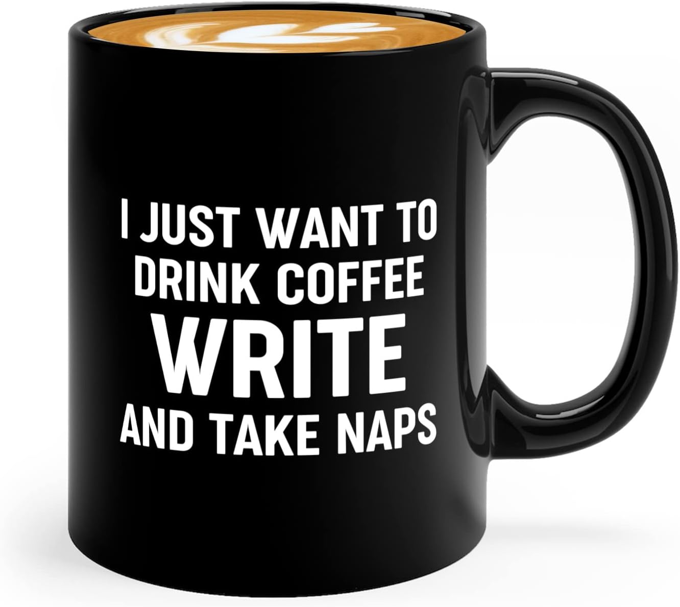 Journalist Coffee Mug 11oz Black -Coffee Write Naps - Reading Lover Book Club Gift Author Appreciation Writer Journalism Novelist Scriptwriter