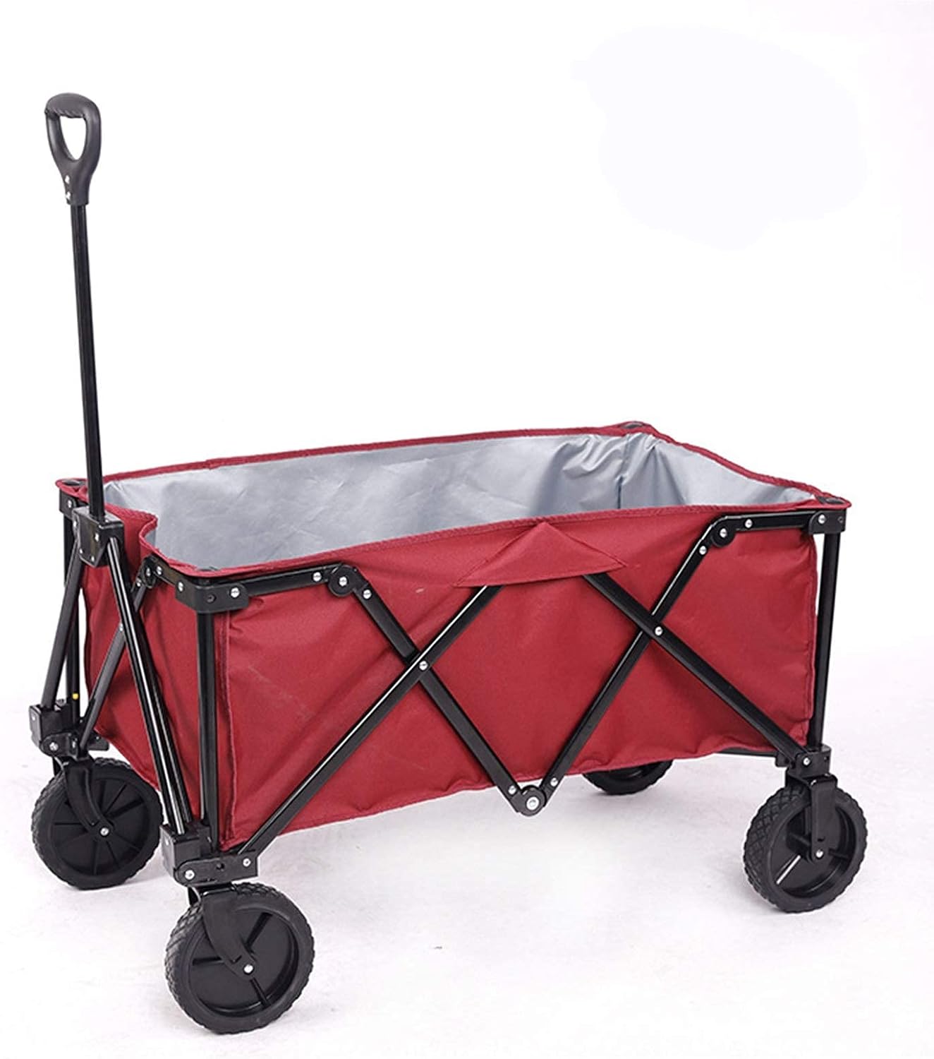 Portable Camping Cart,Camping Wagon Folding Garden Beach Trolley Outdoor Utility Wagon Garden Trolley Carts Shopping Camping Cart Easy Set Up