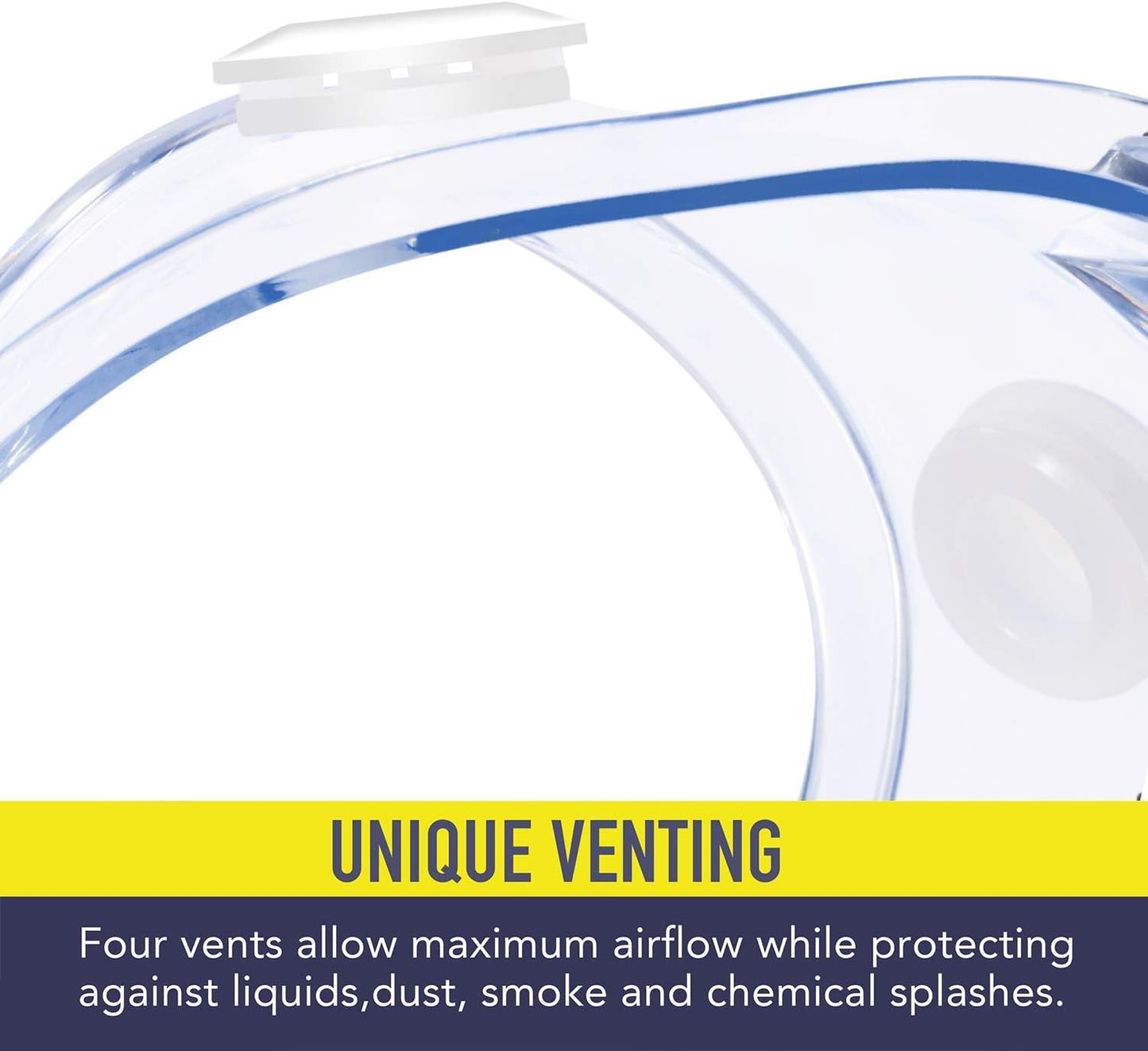 YunTuo 2 pack Safety Goggles, Adjustable,Lightweight Anti-Fog Protective Safety Glasses, Eye Protection, White