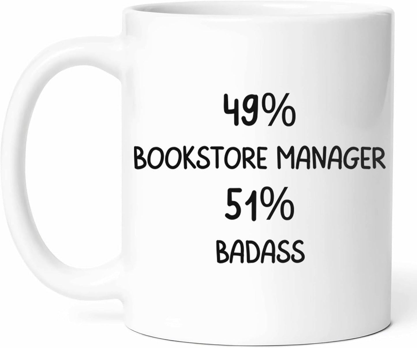 Badass Bookstore Manager Mug - Literary Leader Coffee Cup - Book Lover Funny Gift From - Reading Advocate Tea Mugs - Bookshop Cups - 11 Oz Ceramic Gifts For Bibliophiles, Birthday, Him, Her