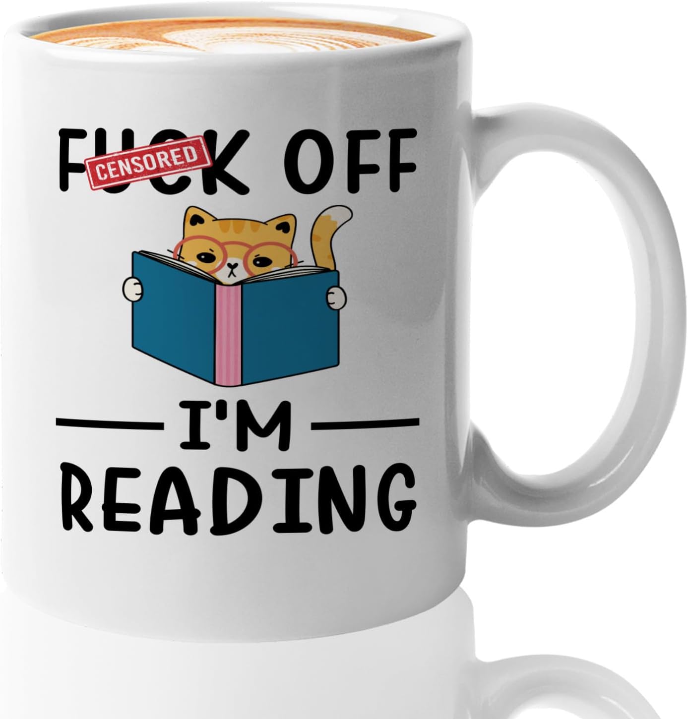 Sarcasm Coffee Mug 11oz White -I'm reading - Book Lover Gift Student Bookman Nerd Bookworm Fiction Novel