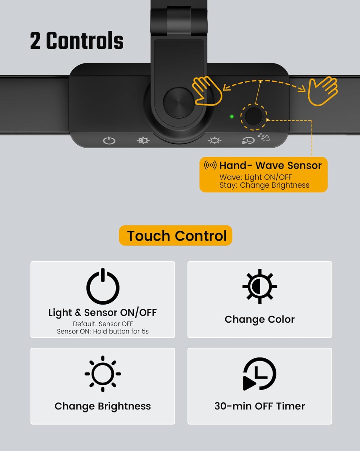 SUPERDANNY LED Desk Lamp with Power Strip (6 Outlets, 1 USB, 1 Type-C) for Home Office, Desk Light Computer Light with Clamp, Architect Desk Lamp with Smooth Dimming 5 Colors Touch & Wave Control
