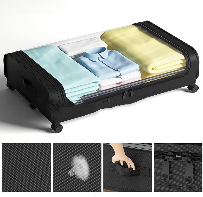 Underbed storage box for household use Under the bed, organize clothes, books, cloth covers, floor storage shelves