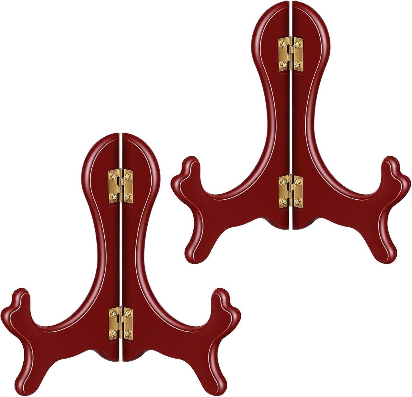 2Pcs Easel Plate Holder, Brown Displays, Frames Photo Holder Stands for Decorative Picture Frame