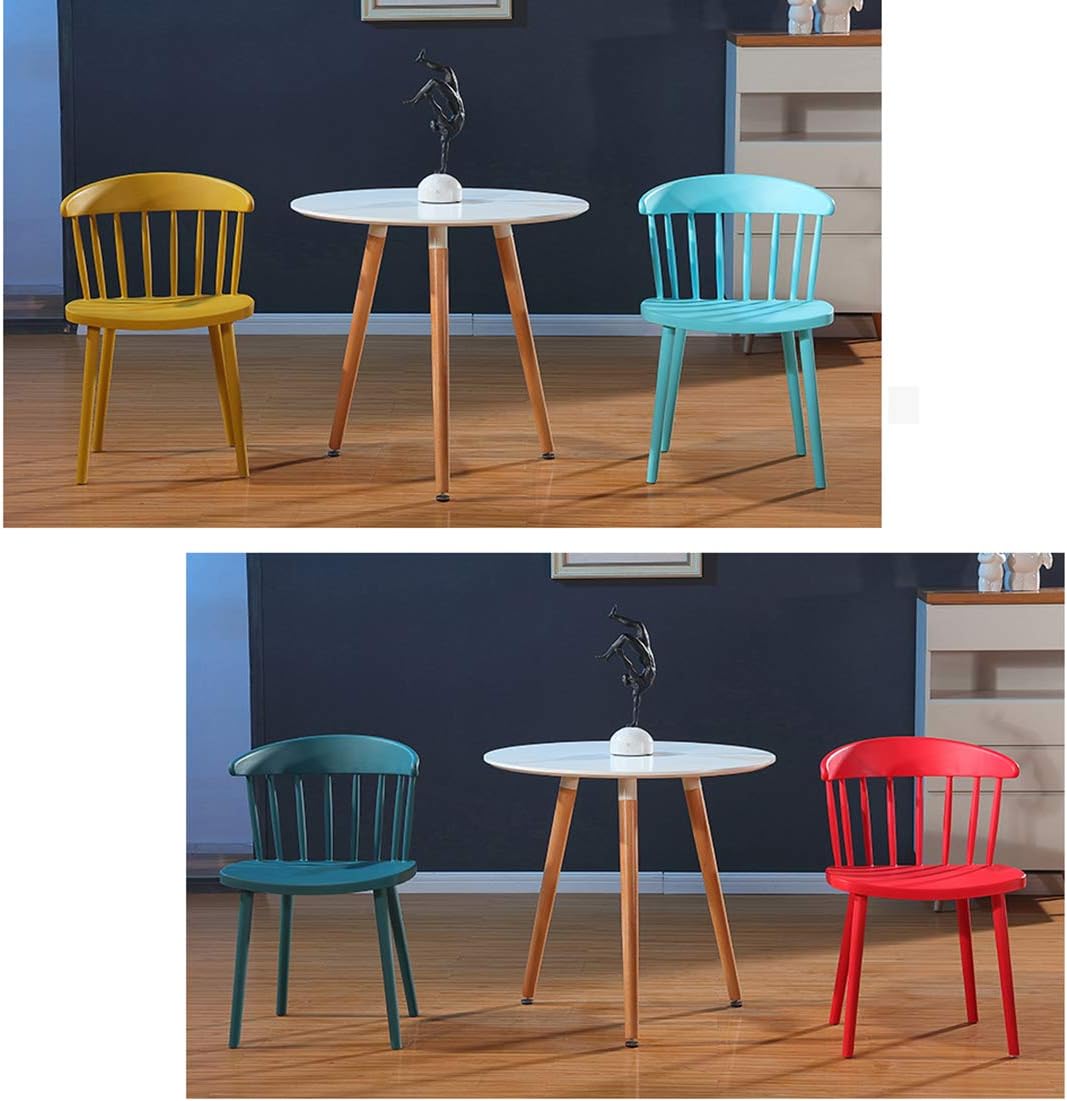 RXBFD Comfortable Chair Modern Minimalist PP Plastic Dining Chair,Nordic Fashion Comfortable Backrest Coffee Side Chair,for Living Room/Cafe/Lounge/Study Room/Dining Room/Pub Leisure Chair