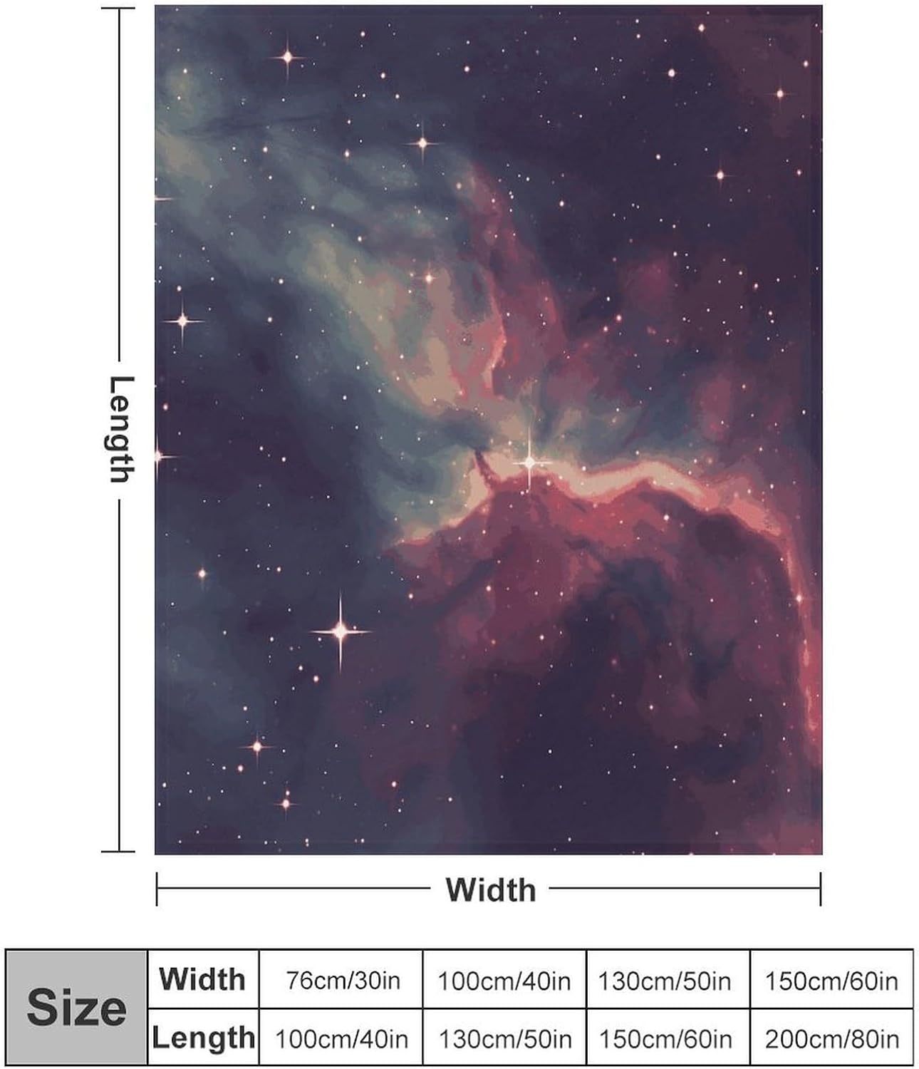 Star Field in Deep Space Blanket Super Soft Lightweight Throw Blanket Cute Cozy Warm Bed Blanket Decorative Fuzzy Blanket All-Season Home Decor Gift for Sofa Couch Living Room 50"*60"（130 * 150cm）
