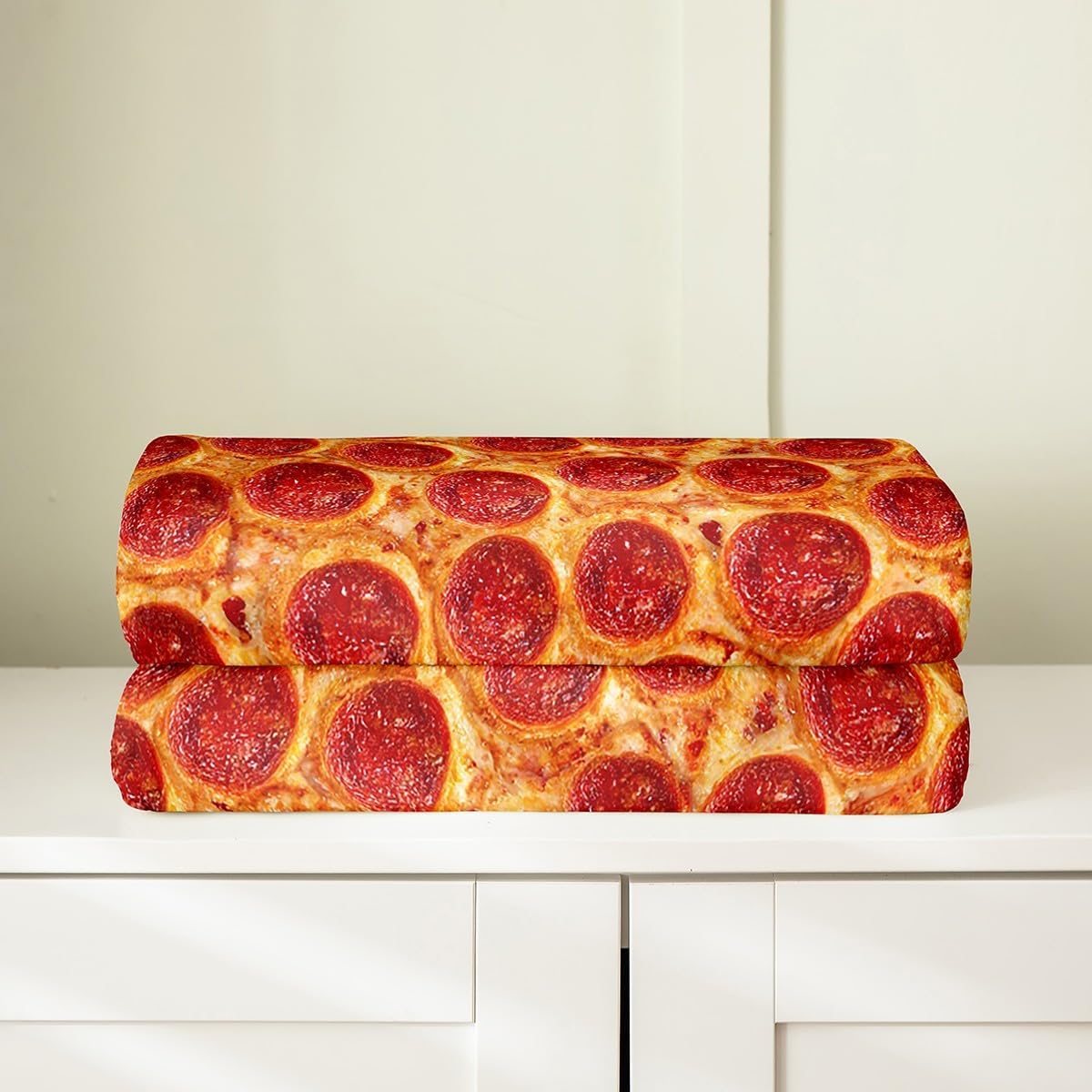 Feelyou Pizza Decor All Season Bed Blanket Kids,Pepperoni Be Fleece Throw Blanket Flannel Fuzzy Blanket for Boys Girls,Funny Delicious Pizza Microfiber Plush Blanket Room Decor Twin 60"x80"
