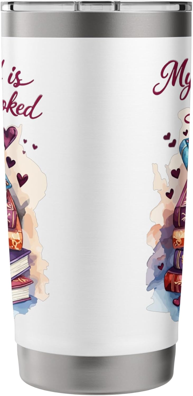My Weekend Is Fully Booked Reading Quote Book Lover Humor Stainless Steel Insulated Tumbler